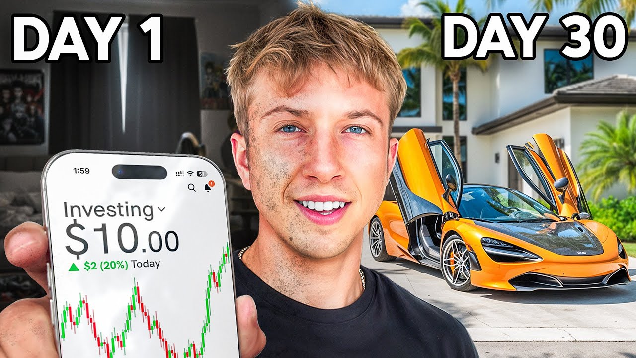 I Tried Turning $10 Into a Supercar In 30 Days Day Trading